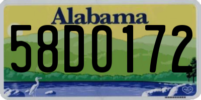 AL license plate 58DO172