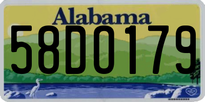 AL license plate 58DO179