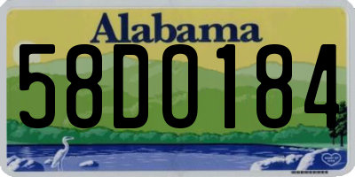 AL license plate 58DO184