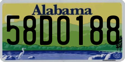 AL license plate 58DO188