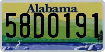 AL license plate 58DO191