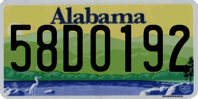 AL license plate 58DO192