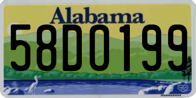 AL license plate 58DO199