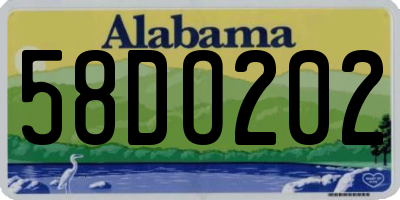 AL license plate 58DO202