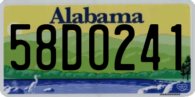 AL license plate 58DO241