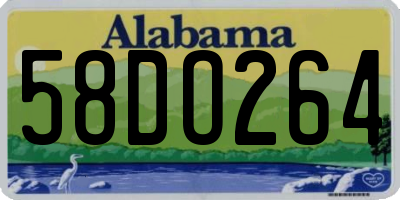 AL license plate 58DO264
