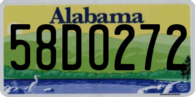 AL license plate 58DO272