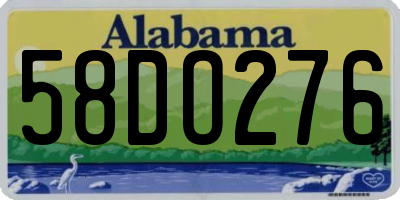 AL license plate 58DO276