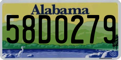 AL license plate 58DO279