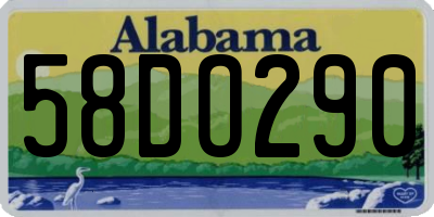 AL license plate 58DO290