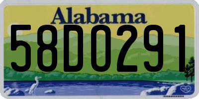 AL license plate 58DO291