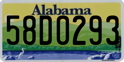AL license plate 58DO293