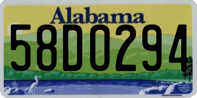 AL license plate 58DO294