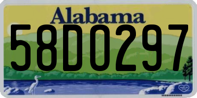AL license plate 58DO297
