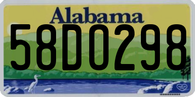 AL license plate 58DO298