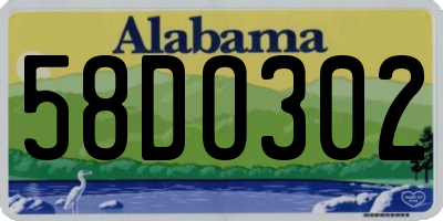 AL license plate 58DO302