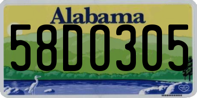 AL license plate 58DO305