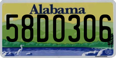 AL license plate 58DO306