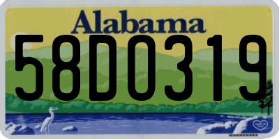 AL license plate 58DO319