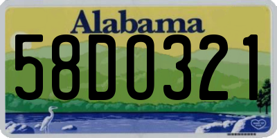 AL license plate 58DO321