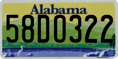 AL license plate 58DO322