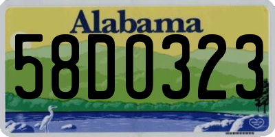 AL license plate 58DO323
