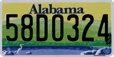AL license plate 58DO324