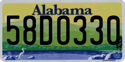 AL license plate 58DO330