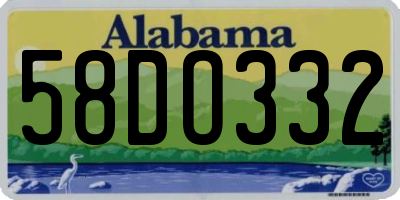 AL license plate 58DO332