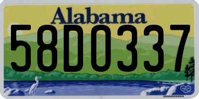 AL license plate 58DO337