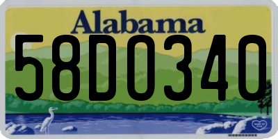 AL license plate 58DO340