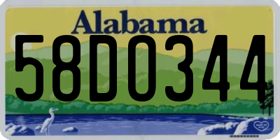 AL license plate 58DO344