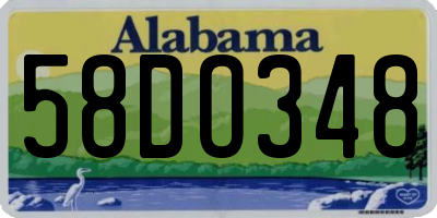 AL license plate 58DO348