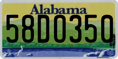 AL license plate 58DO350