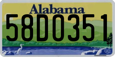 AL license plate 58DO351