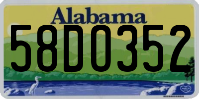 AL license plate 58DO352