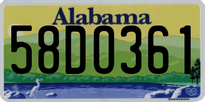 AL license plate 58DO361