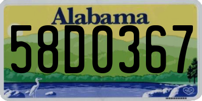 AL license plate 58DO367