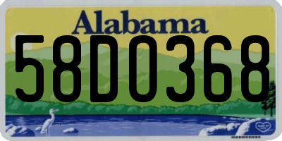 AL license plate 58DO368