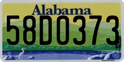 AL license plate 58DO373