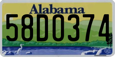 AL license plate 58DO374
