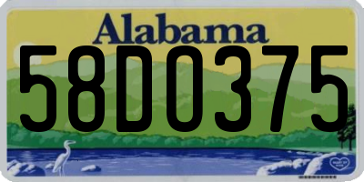 AL license plate 58DO375