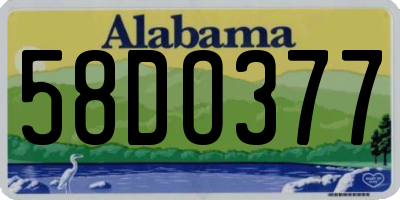 AL license plate 58DO377