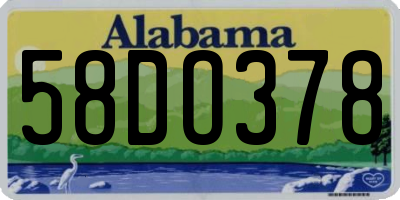 AL license plate 58DO378