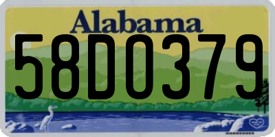AL license plate 58DO379