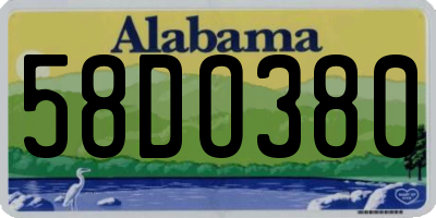 AL license plate 58DO380