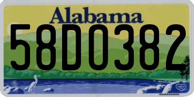 AL license plate 58DO382