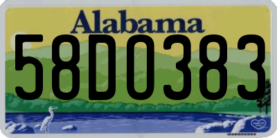 AL license plate 58DO383