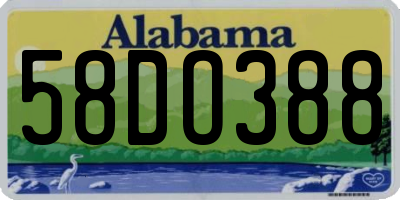 AL license plate 58DO388