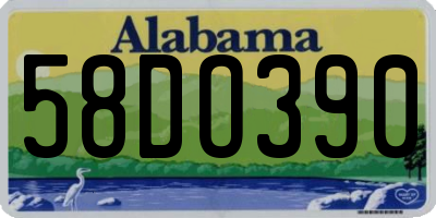 AL license plate 58DO390